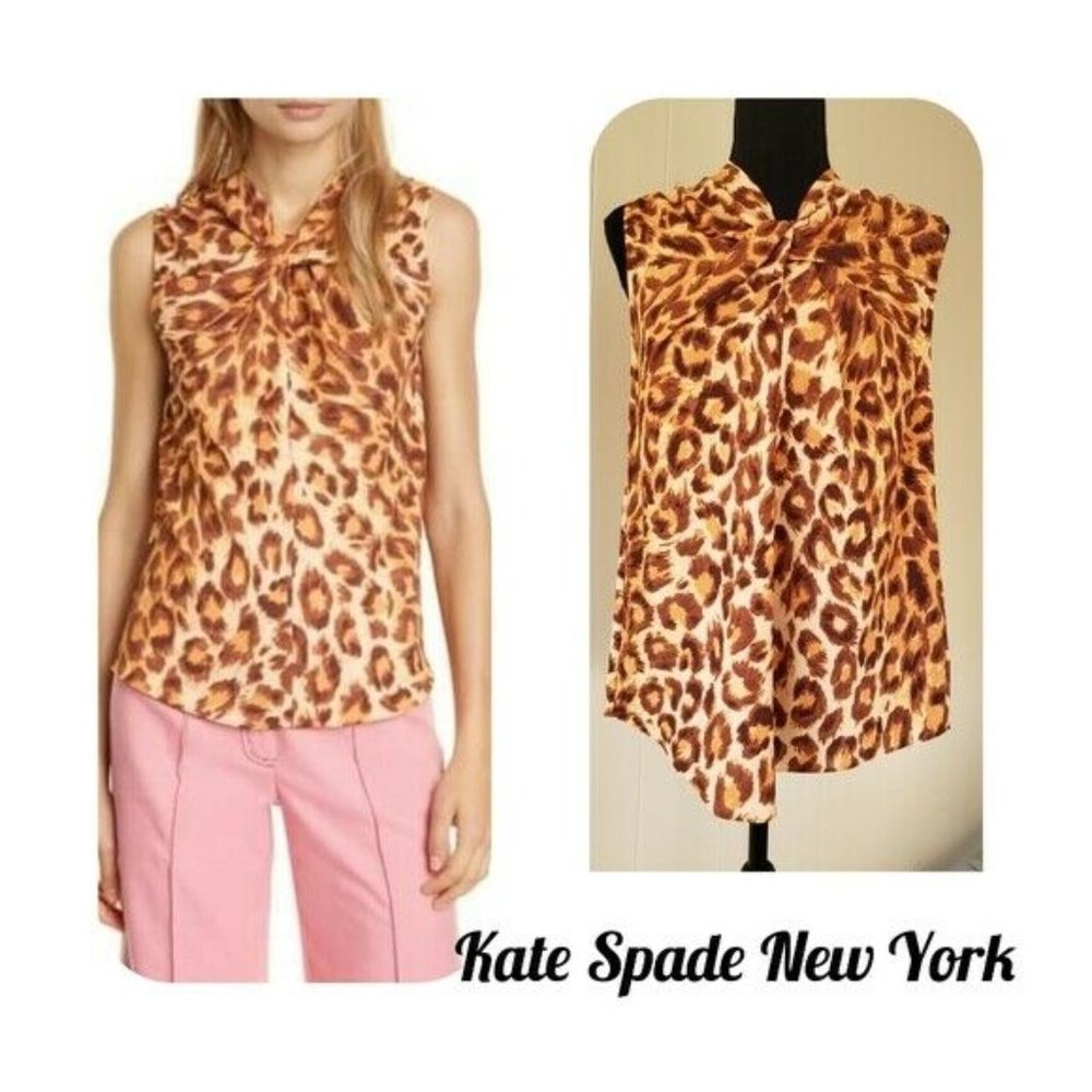 Kate Spade Panthera Twist Neck Shell --Neutral - Gem